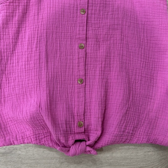 Bubble pink cotton tank top - Picture 5 of 10